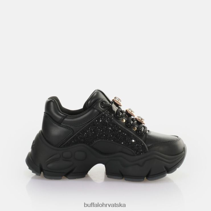 svjetlucavo/crno Buffalo binary glam tenisice veganske |tenisice TDD6T322